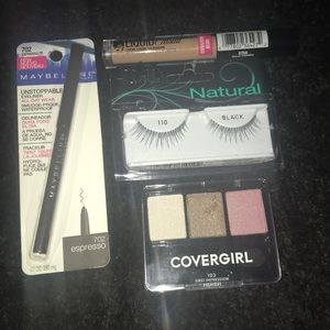 Eye makeup! Eyeliner, eyeshadow, eyelashes